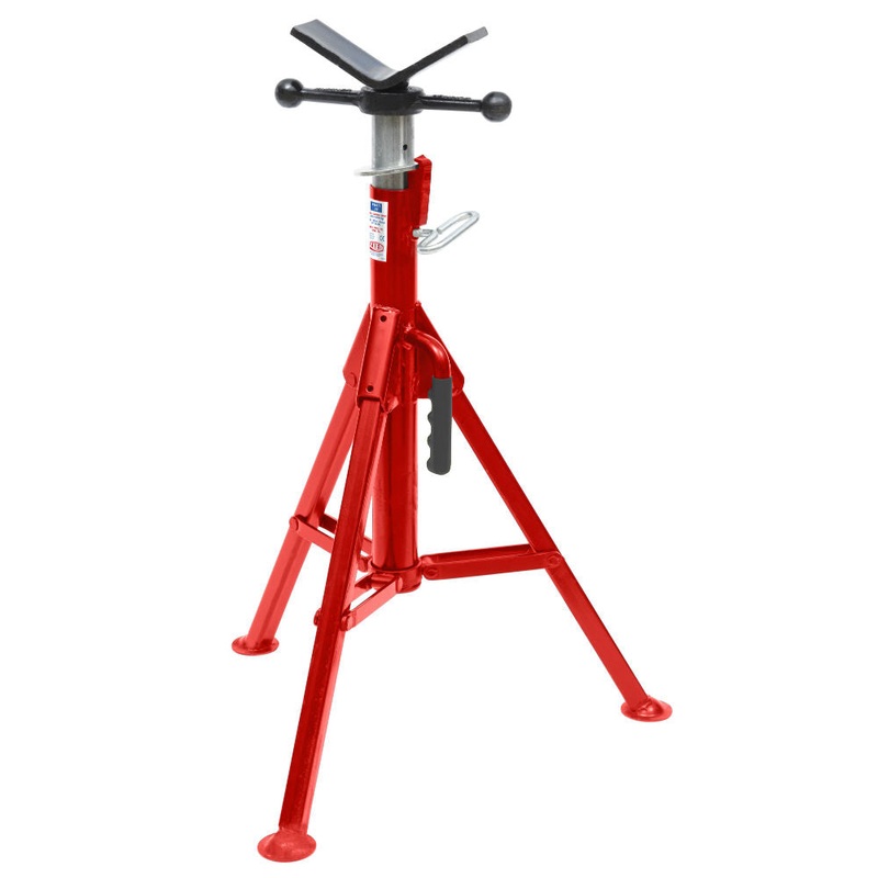 Reed 06370 JFV Folding V-Head Pipe Jack, 28 – 49