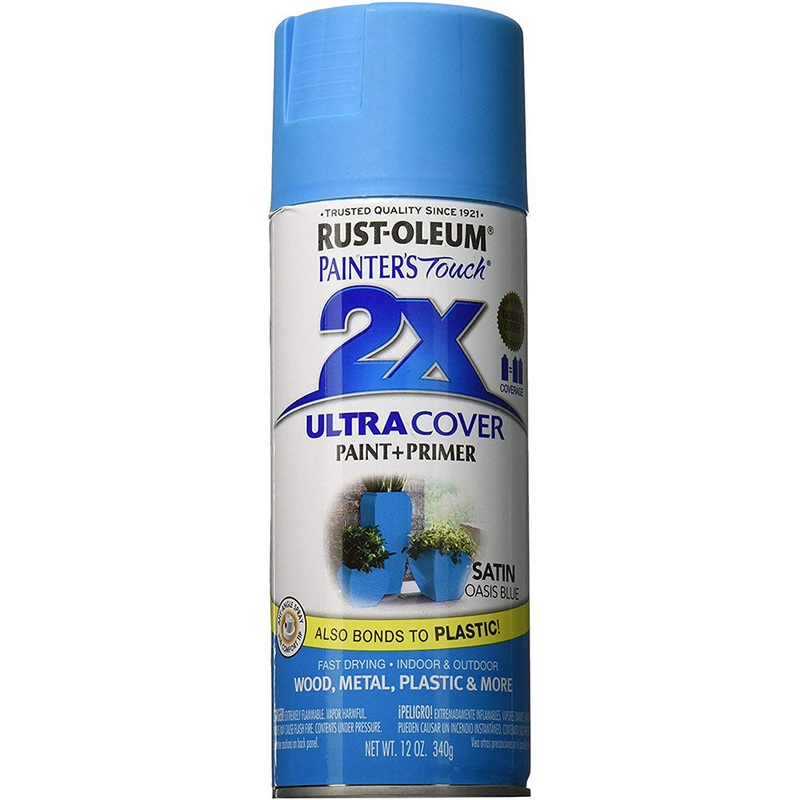Rust-Oleum 277991 Painter’s Touch 12 Oz Satin Oasis Blue Spray Paint