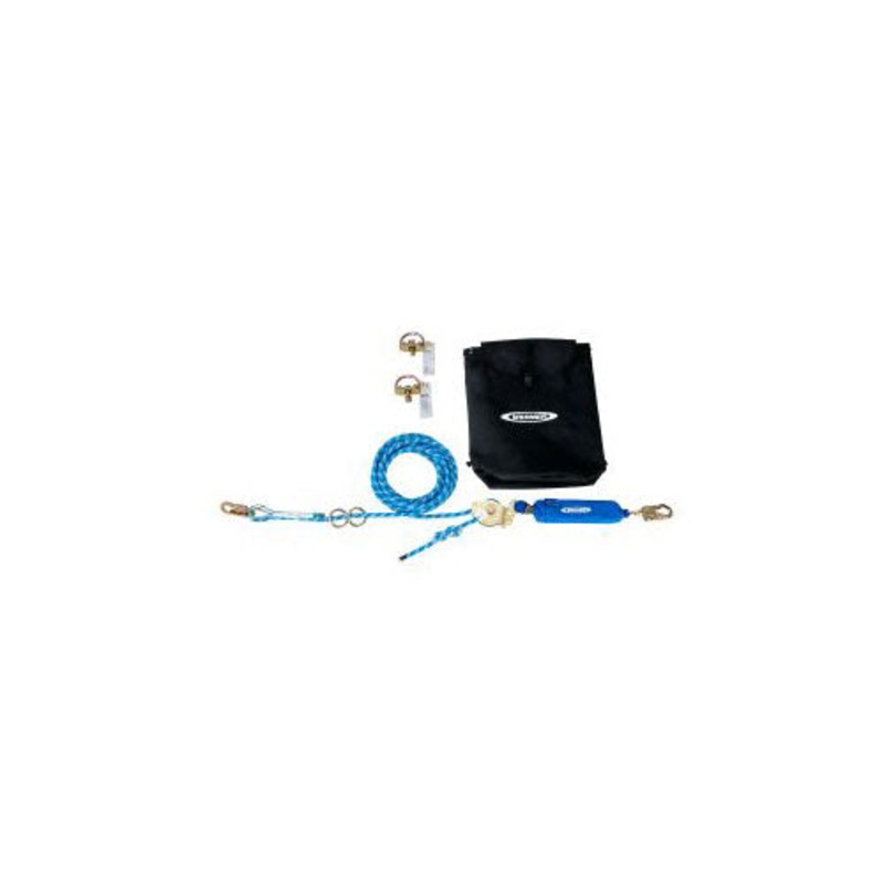 Werner L120100 100′ 2-Man Rope Horizontal Lifeline System w D-Bolt Anchor