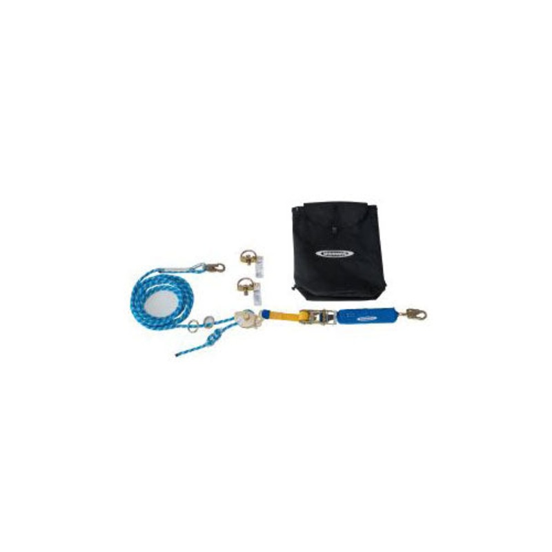 Werner L122100 100′ 2-Man Rope Horizontal Lifeline System w D-Bolt Anchor