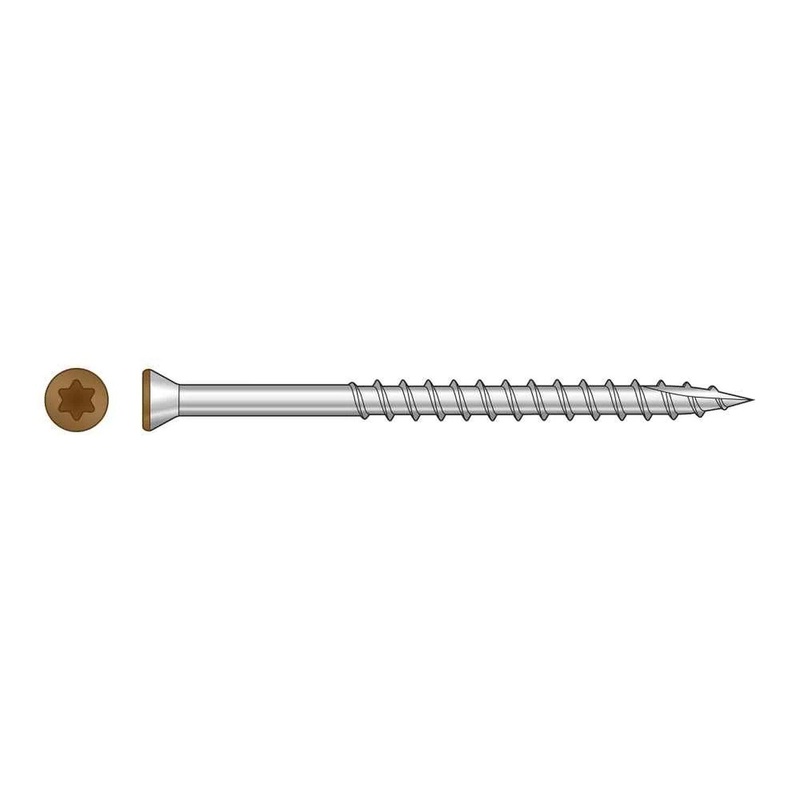 Simpson S07225FTBTN01 Strong-Tie Trim-Head Screw, 6-Lobe Drive #7 x 2-1/4 T-15 Type 305, Tan 01 (1750 Pack)