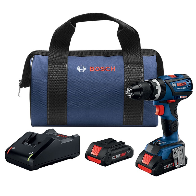Bosch GSB18V-535CB25 18V Compact Tough 1/2 Hammer Drill/Driver Kit w/Batteries