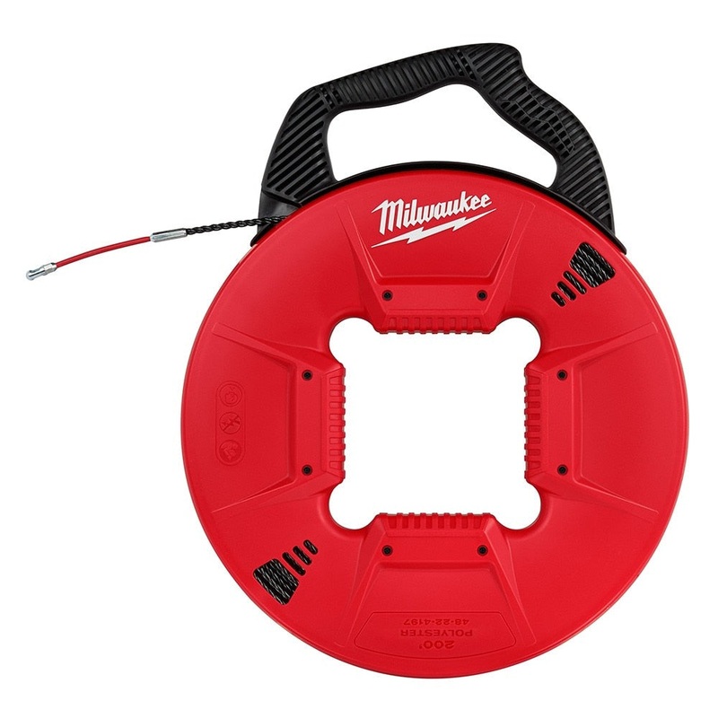 Milwaukee 48-22-4197 200′ Polyester Fish Tape w/ Flexible Metal Leader