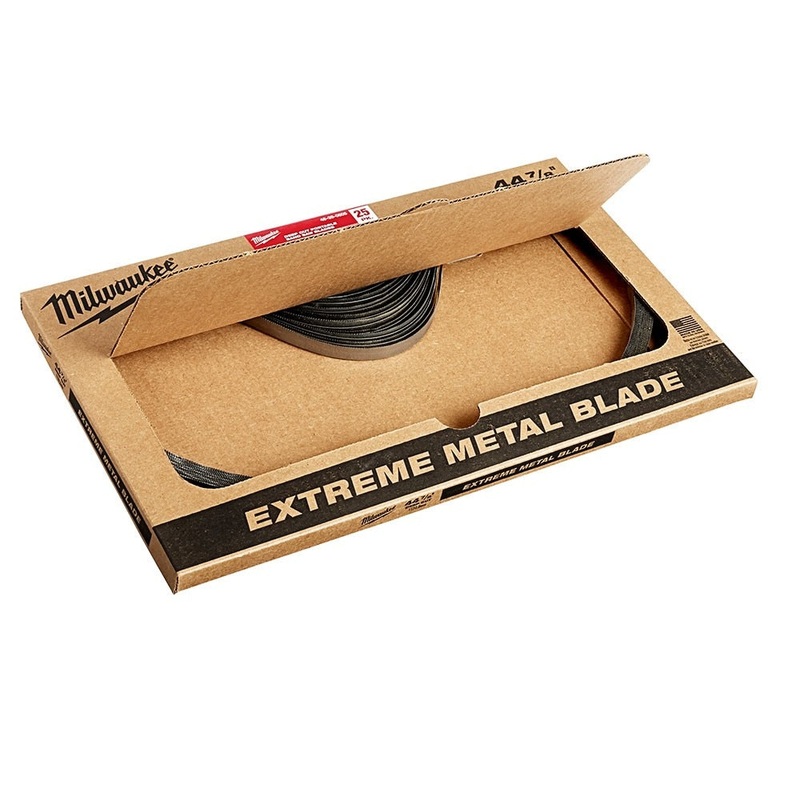 Milwaukee 48-39-0605 44-7/8 8-10 TPI Extreme Thick Metal Bandsaw Blades 25 Pack Deep Cut