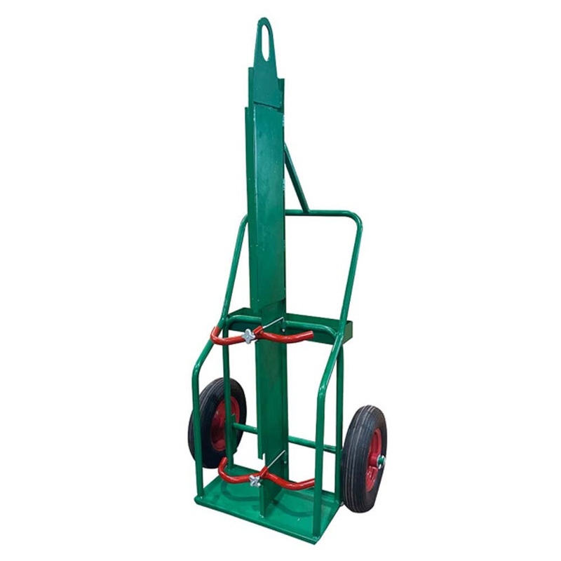 B&B Pipe Tools BCL-E14R Cylinder / Bottle Cart – Medium, with Wall and Eye, 14 Rubber Wheels