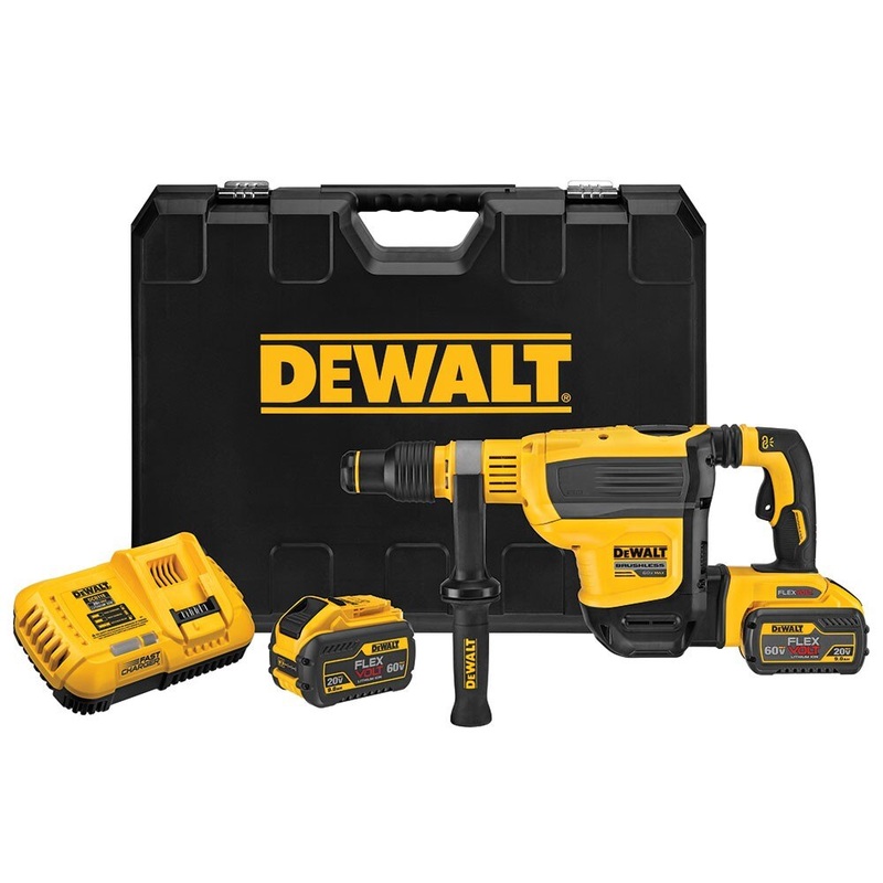 DeWalt DCH614X2 60V 1-3/4 SDS Max Brushless Combination Rotary Hammer Kit