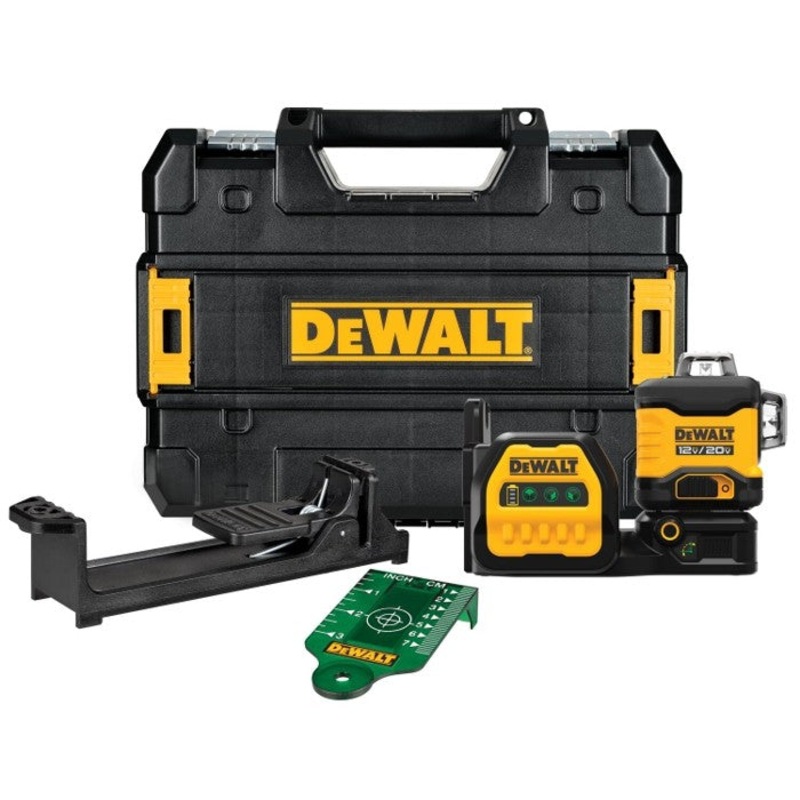 DEWALT DCLE34030G 20V/12V 3×360 Green Laser Kit (20V 2.0AH Battery)