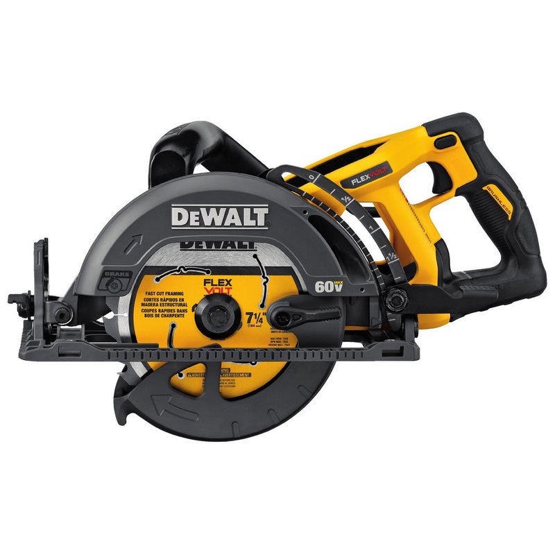 Dewalt DCS577B Flexvolt 60V Max 7-1/4 Cordless Worm Drive Style Framing Saw
