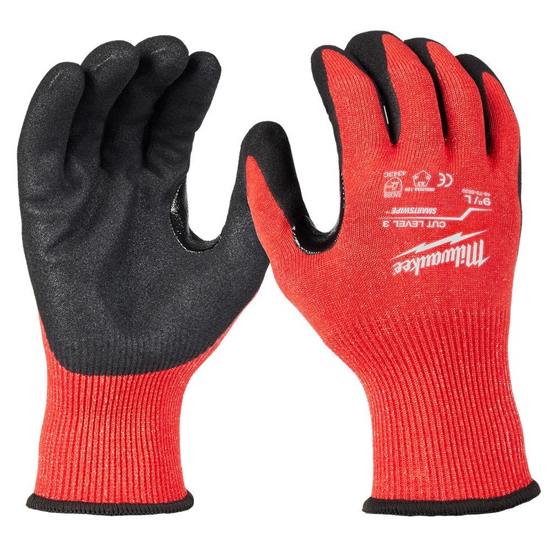 Milwaukee 48-73-8632E Cut Level 3 Nitrile Dipped Gloves – L