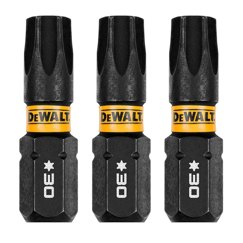 DeWalt DWAF1TX30IR3  T30 FLEXTORQ 1/4 x 1in Impact Driver Bits, 3-Pack