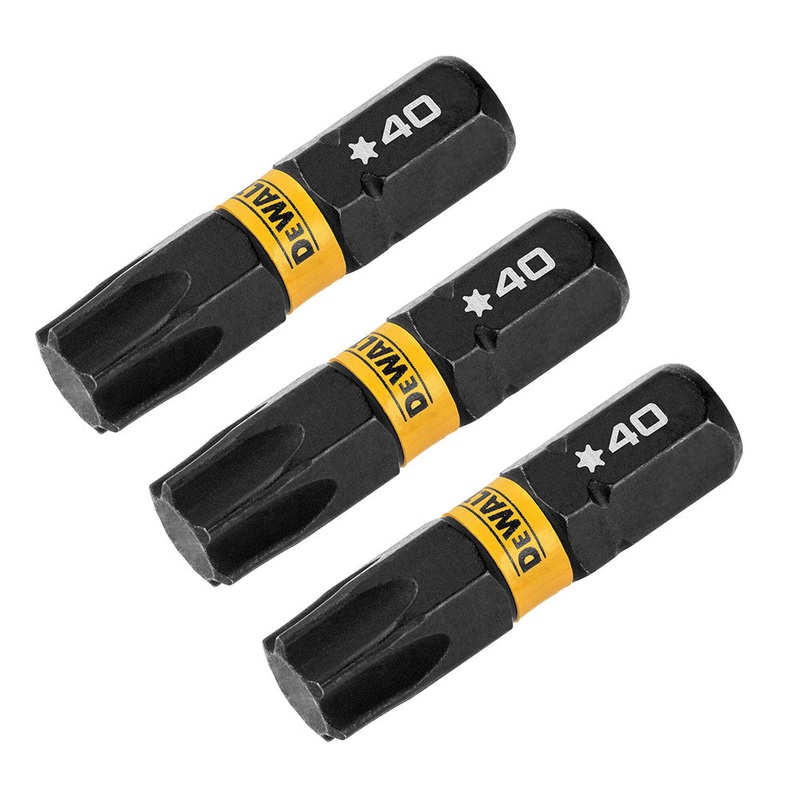 DeWalt DWAF1TX40IR3 T40 FLEXTORQ 1/4 x 1in Impact Driver Bits, 3-Pack