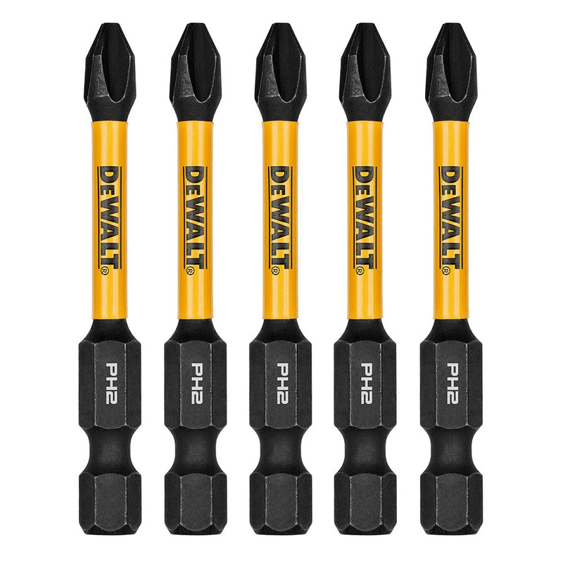 DeWalt DWAF2PH2IR5 PH2 FLEXTORQ  1/4 x 2-1/4in Impact Driver Bits, 5-Pack