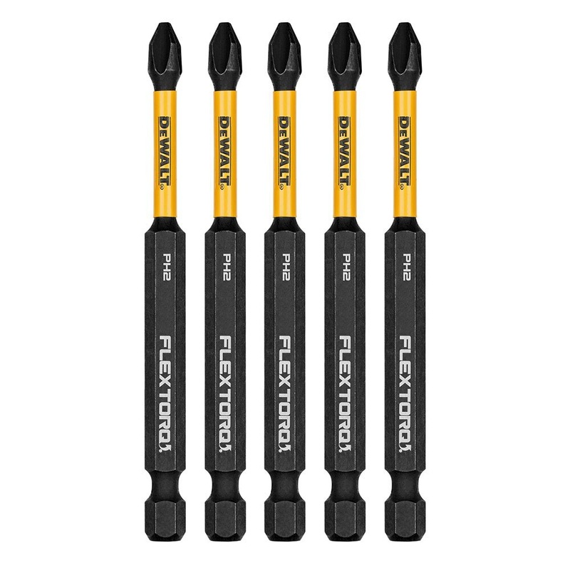 DeWalt DWAF3PH2IR5 PH2 FLEXTORQ  1/4 x 3-1/2in Impact Driver Bits, 5-Pack