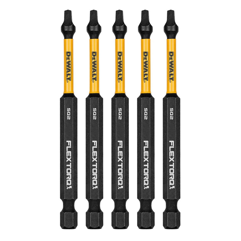 DeWalt DWAF3SQ2IR5 SQ2 FLEXTORQ  1/4 x 3-1/2in Impact Driver Bits, 5-Pack