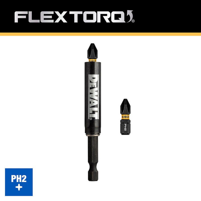 DeWalt DWAFIRDG PH2 FLEXTORQ  1/4 x 1in Impact Driver Bits w/ Drive Guide, 2-Pack