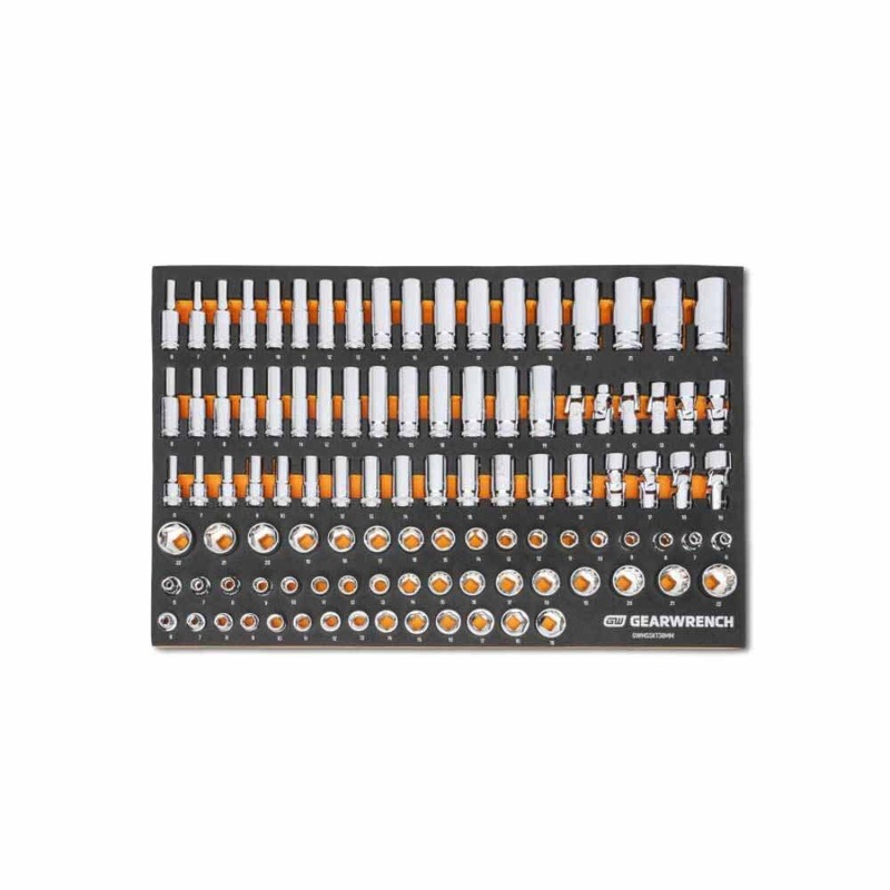 Gearwrench GWMSSKT38MM 104 Pc. 3/8 Drive Master Metric Socket Set in Foam Storage Tray