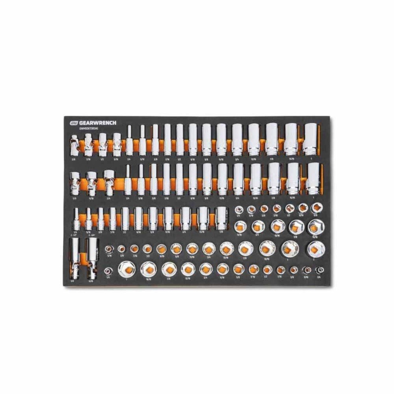 Gearwrench GWMSSKT38SAE 85 Piece 3/8 Drive Master SAE Socket Set in Foam Storage Tray