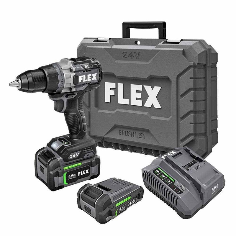 Flex FX1171T-2B 24V 1/2 2 Speed Drill Driver with Turbo Mode Kit