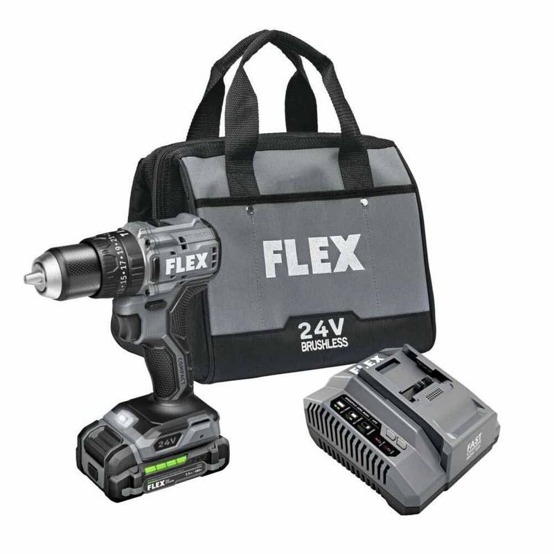 Flex FX1231-1A 1/2 2 Speed Compact Hammer Drill Kit