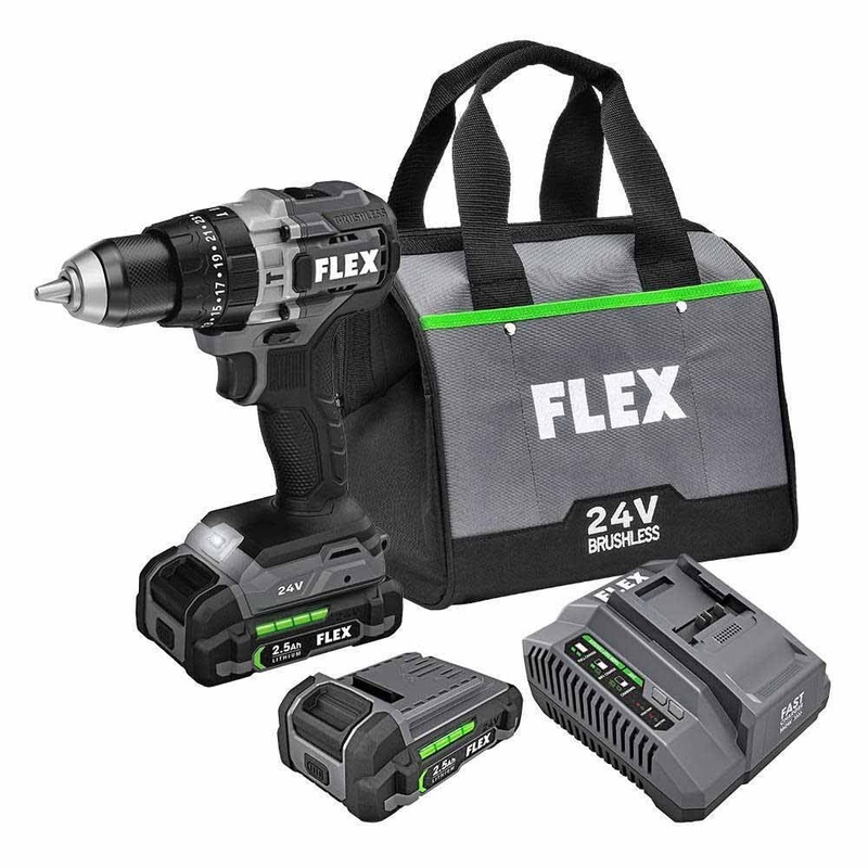 Flex FX1251-2A 24V 1/2 2 Speed Hammer Drill Kit