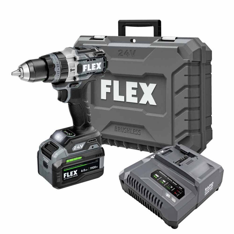 Flex FX1271T-1H 1-2 2 Speed Hammer Drill Driver with Turbo Mode Stacked-Lithium Kit