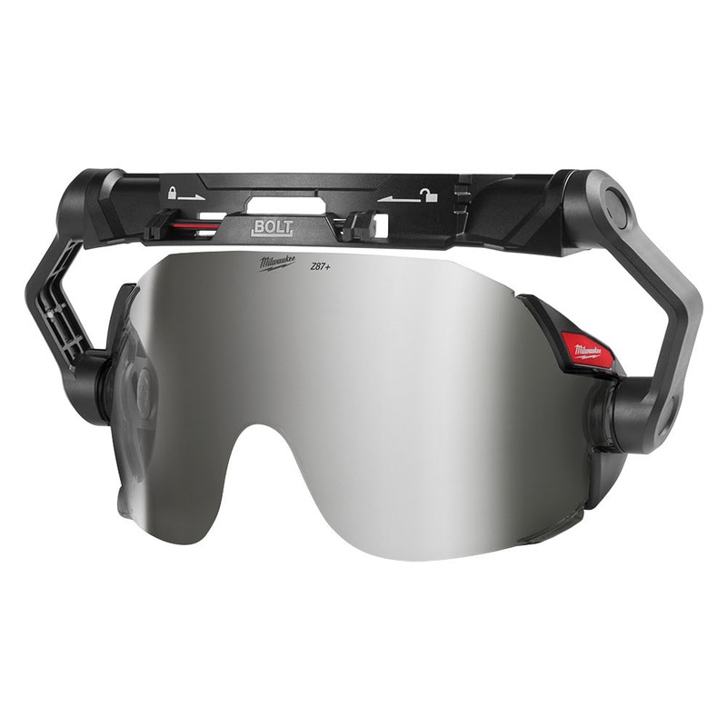 Milwaukee 48-73-1419 BOLT Eye Visor – Mirrored Dual Coat Lens (Compatible with Milwaukee BOLT Safety Helmets & BOLT Hard Hats)