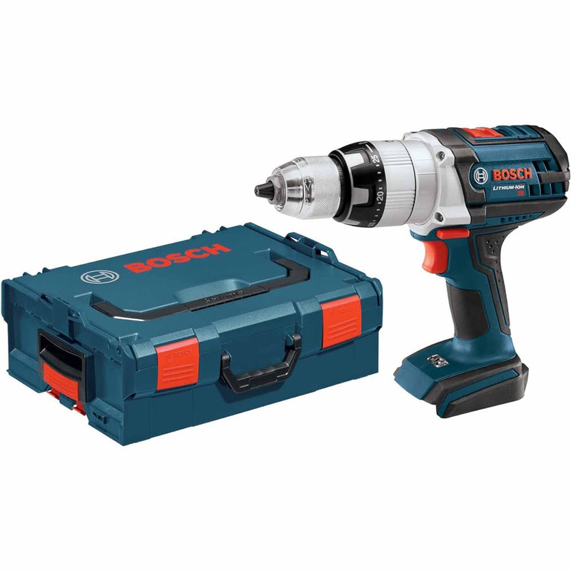 Bosch HDH181BL 18-Volt Lithium-Ion 1/2 Brute Tough Hammer Drill/Driver with L-BOXX-2 and Exact-Fit Tool Insert Tray , Blue