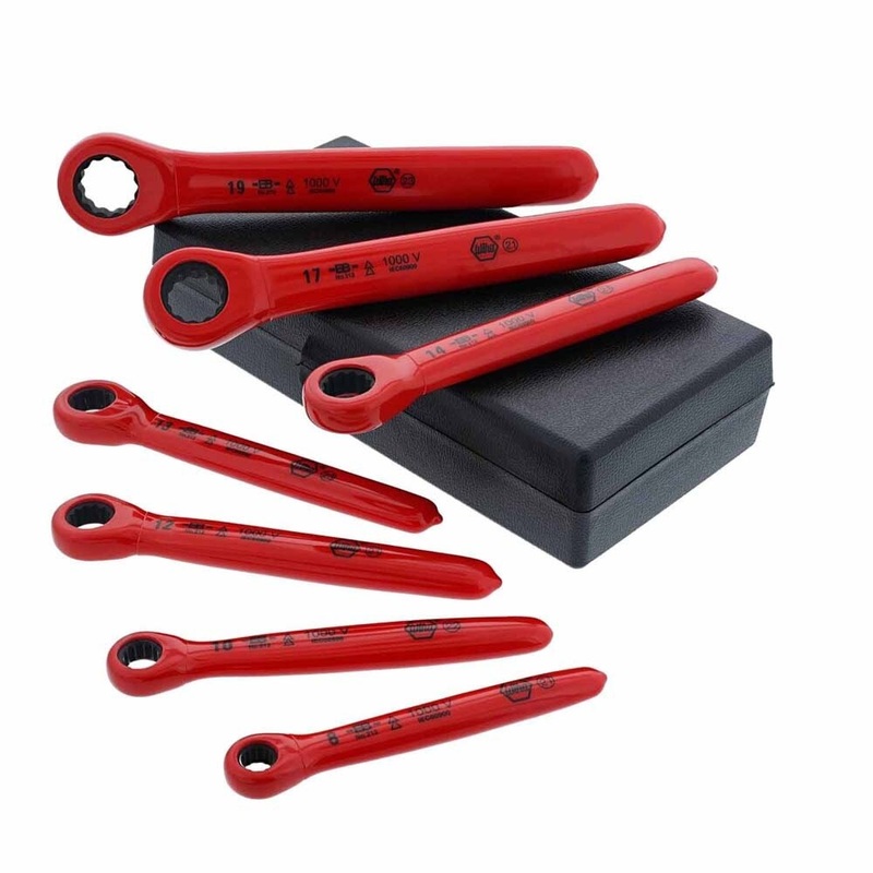 Wiha 21290 7 Piece Insulated Ratchet Wrench Set – Metric