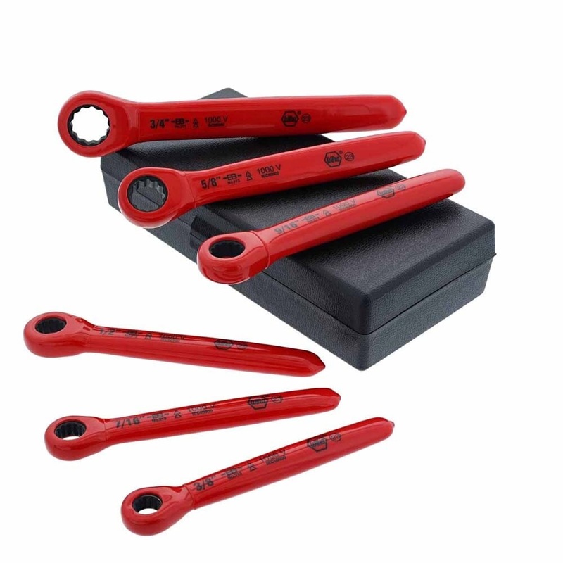 Wiha 21391 Insulated Ratchet Wrench 6 Piece Set – SAE