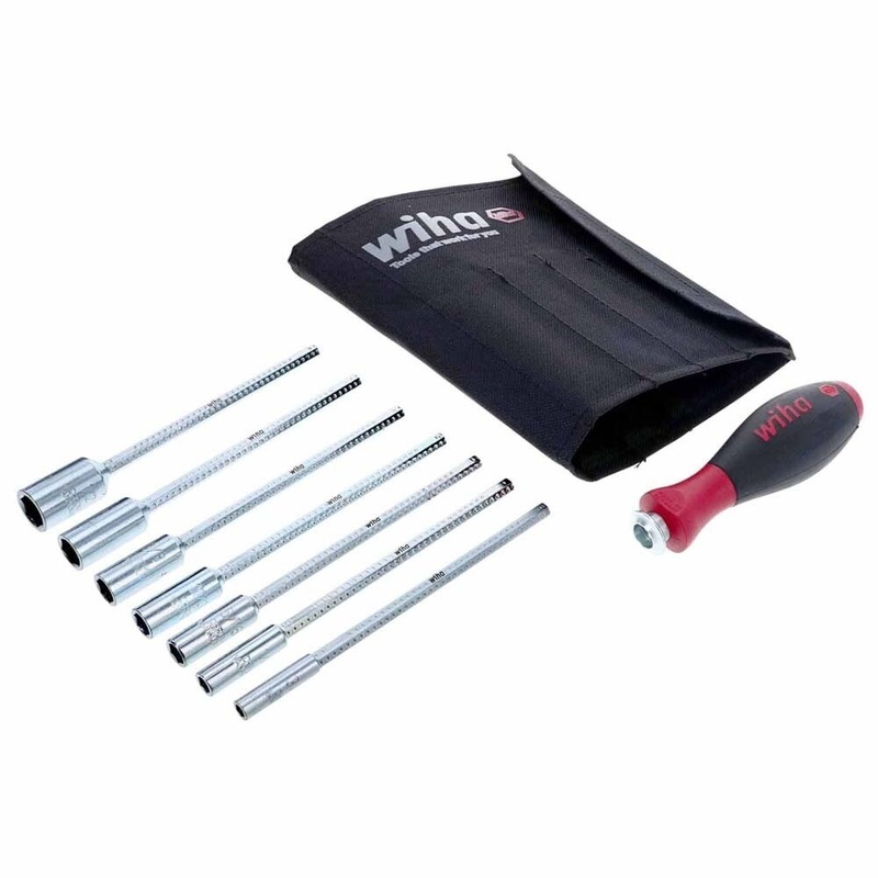 Wiha 28196 8 Piece SoftFinish Drive-Loc VI Nut Driver Set – Inch