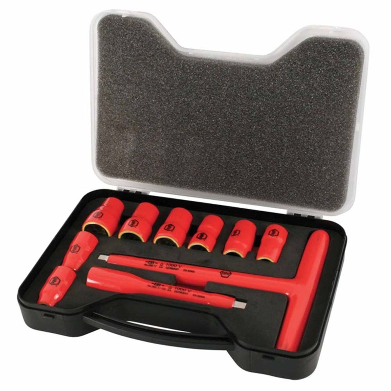 Wiha 31496 10 Piece Insulated T-Handle Socket Set 3/8 Drive – SAE