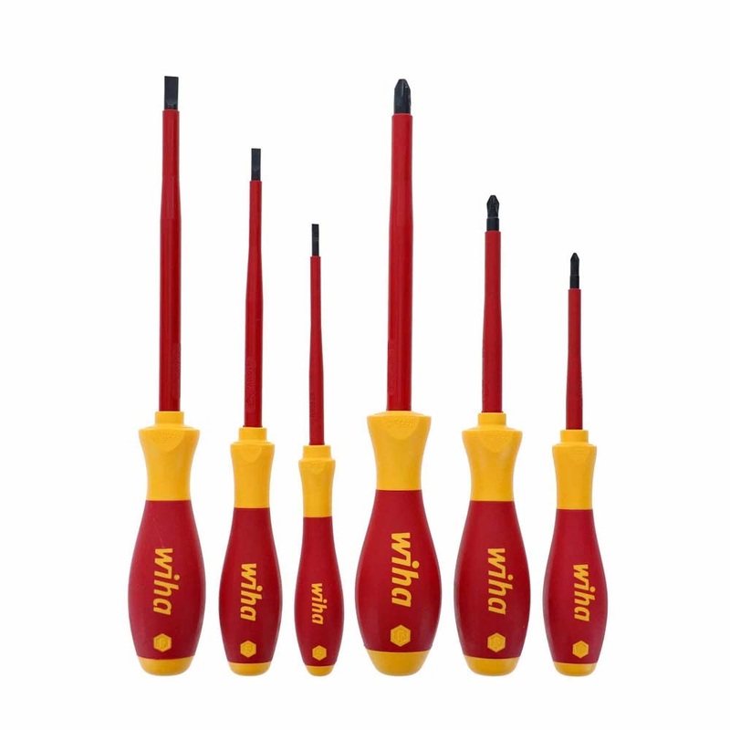 Wiha 32092 6 Piece Insulated SoftFinish Screwdriver Set – Slotted, Phillips