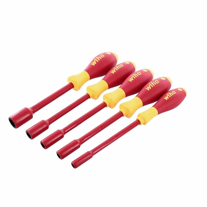 Wiha 32292 5 Piece Insulated SoftFinish Nut Driver Set – Inch