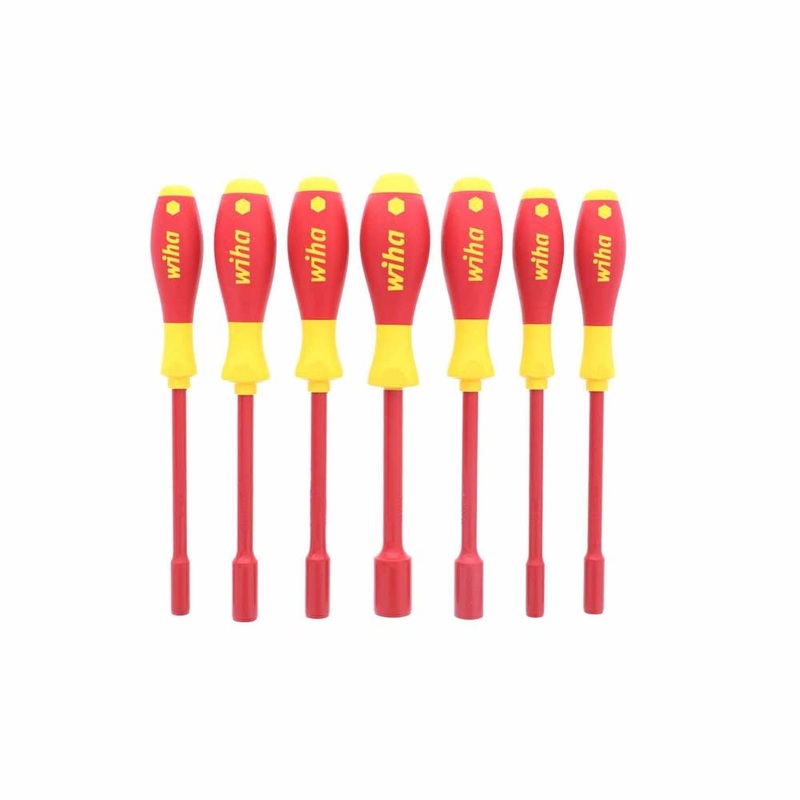 Wiha 32293 7 Piece Insulated SoftFinish Nut Driver Set – Metric