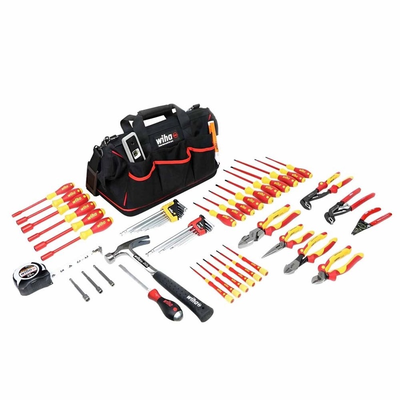 Wiha 32937 59 Piece Master Electrician’s Insulated Tool Set in Canvas Tool Bag