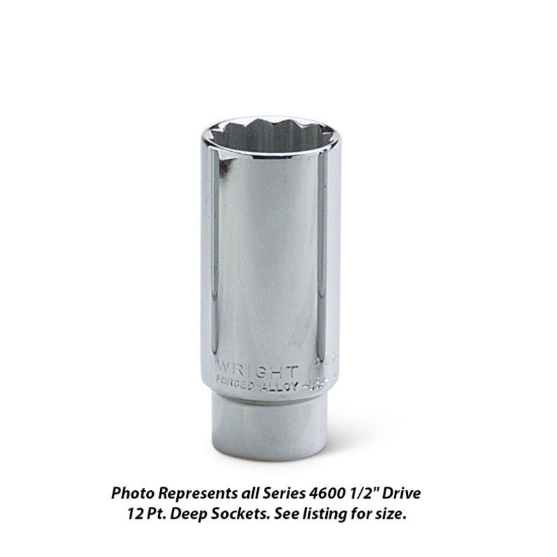 Wright Tool 4628 1/2 Drive 12 Point Deep Socket 7/8