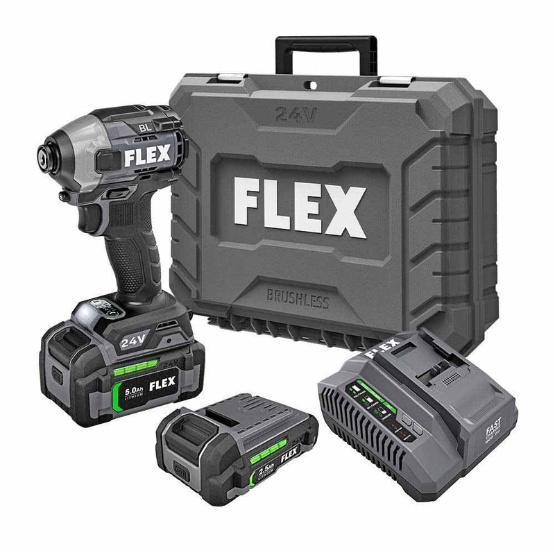 Flex FX1371A-2B 24V 1/4 Quick Eject Hex Impact Driver with Multi-Mode Kit