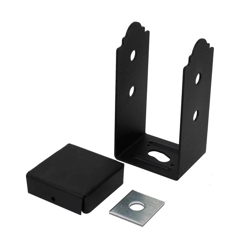 Simpson APB3.75 Strong-Tie Adjustable Post Base with Black Powder Coating