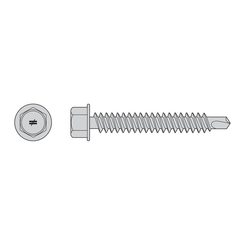 Simpson S12200HDUC Strong-Tie Self-Drilling Hex-Washer Head Screw – 305 Stainless Steel (100 Pack)