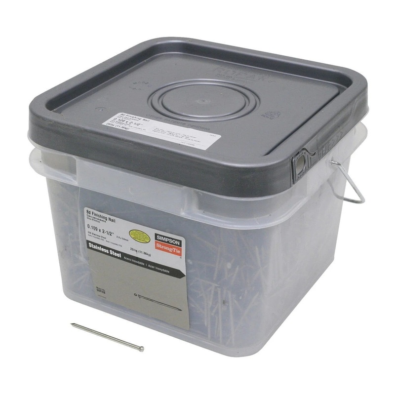 Simpson S3FNB Strong-Tie 3d 1-1/4 15 Gauge 304 Stainless Steel Finishing Nail (25 lb)