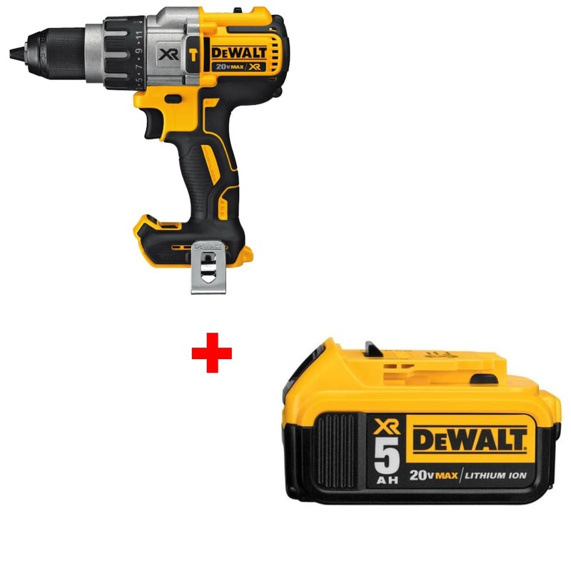 DeWalt DCD996B 20V MAX 3-Speed Hammerdrill, Bare w/ FREE DCB205 20V 5ah Battery