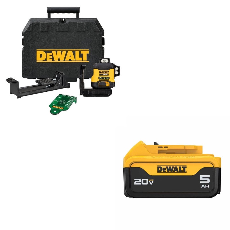 DeWalt DCLE34031B Laser Kit W/ FREE DCB205 Battery Pack