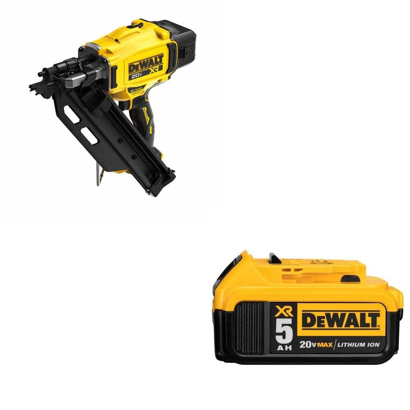 DeWalt DCN930B 20V MAX XR 30 Nailer, Bare W/ FREE DCB205 20V MAX Battery Pack