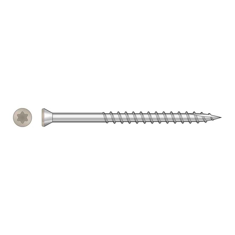 Simpson S07225FTBTN02 Strong-Tie Trim-Head Screw, 6-Lobe Drive #7 x 2-1/4 T-15 Type 305, Tan 02 (1750 Pack)